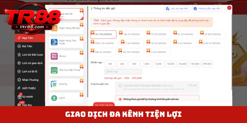 Giao dịch đa kênh tiện lợi